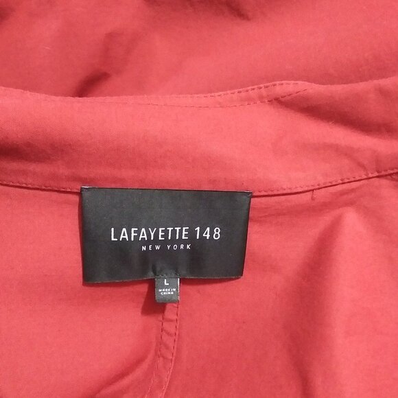 Lafayette 148 New York Jacket Lingonberry‎ Kellen Jacket Zip Front Womens Large - Picture 4 of 8